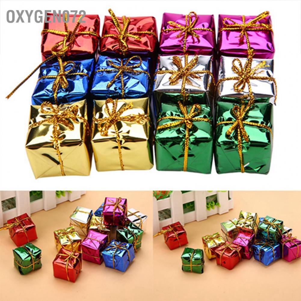 Oxygen072 12PCS Gift Box Pendant Hanging Ornament for Christmas Tree Xmas Parties Decor Cây thông Noel