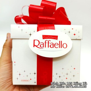 [Hỏa Tốc] Kẹo dừa Raffaello hộp nơ vuông 300g