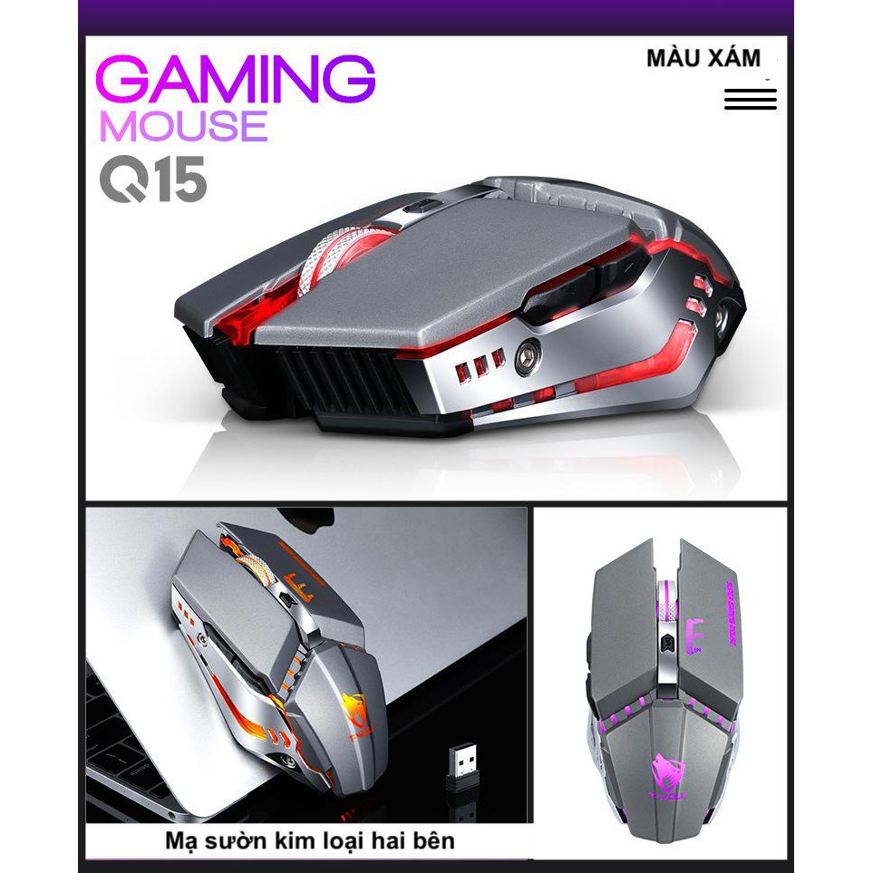 Chuột Không Dây Gaming T-Wolf Q15 Bảo Hành 2 Năm Chính Hãng