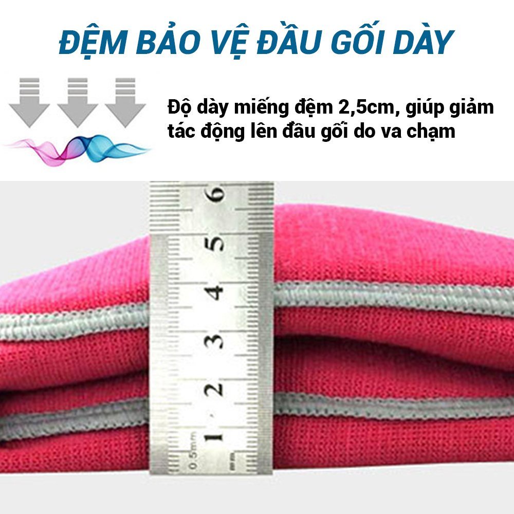 Băng bảo vệ đầu gối cho nữ có miếng đệm êm Aolikes 0210, dùng tập yoga, nhảy, patin (1 cặp)