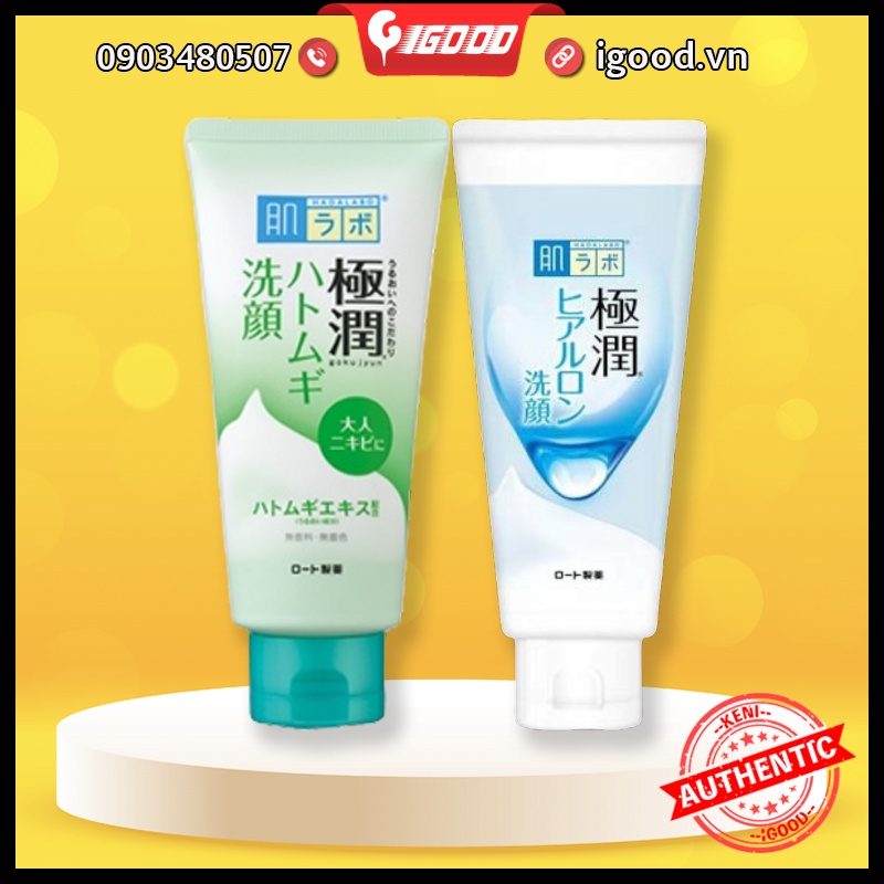 Sữa rửa mặt Hada Labo Gokujyun Face Wash nội địa Nhật tuýp 100g