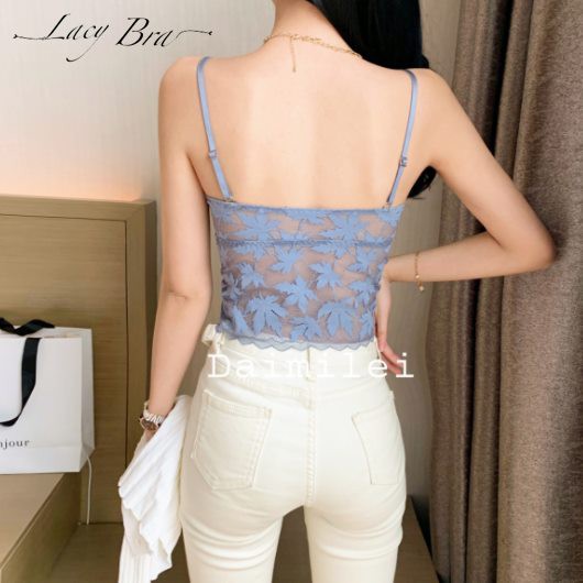 Áo Bra Ren Lưới Mềm Họa Tiết Lá Xinh Xắn Lacy Bra - AL28