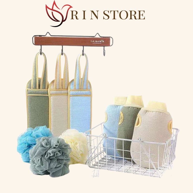 Bông Tắm Tẩy Tế Bào Chết Bông Tắm Kì Ghét Cọ Lụng, 2 Mặt Siêu Mềm Tiền ích RIN