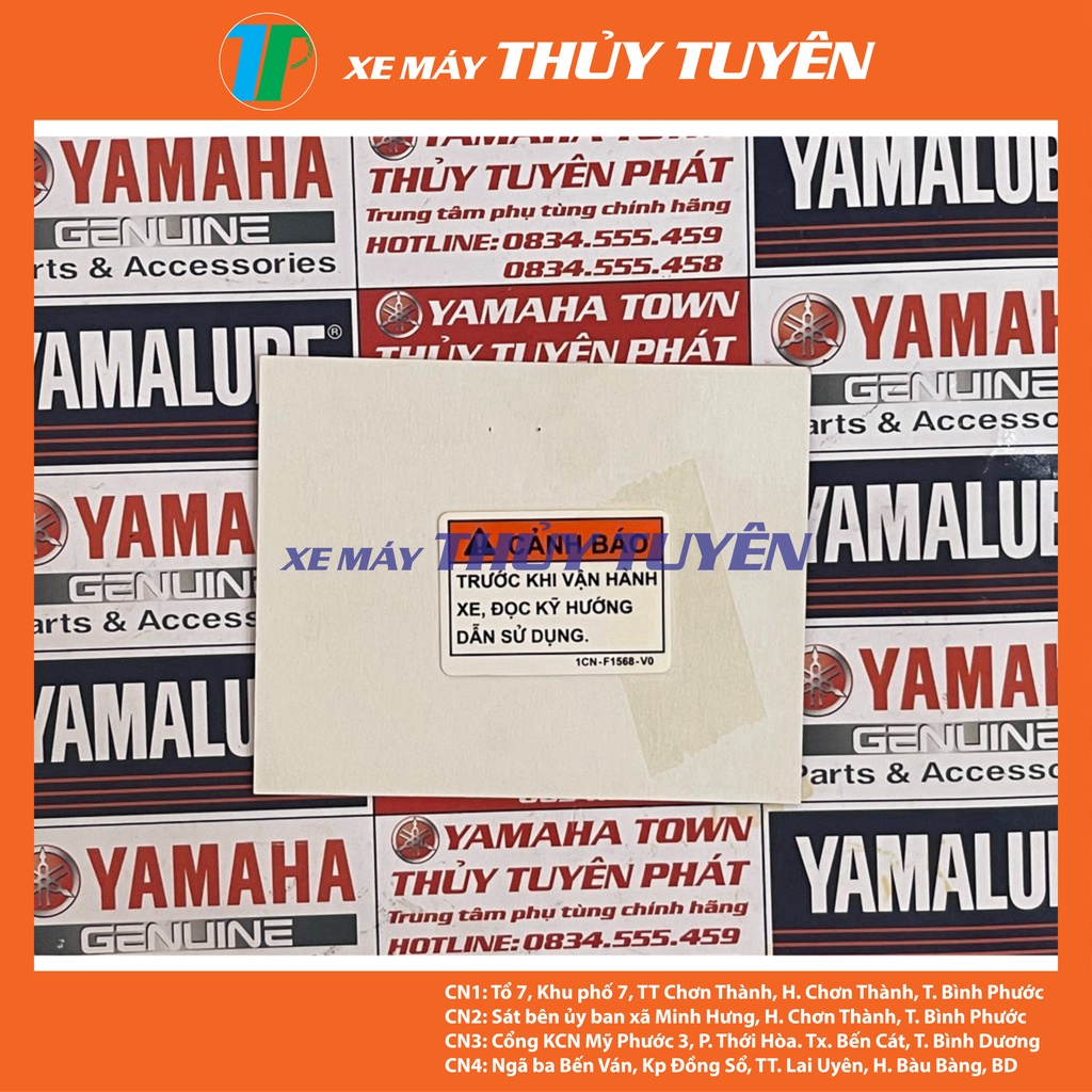 Đề can,Tem cảnh báo, Tem hướng dẫn sử dụng chính hãng cho các loại xe Yamaha