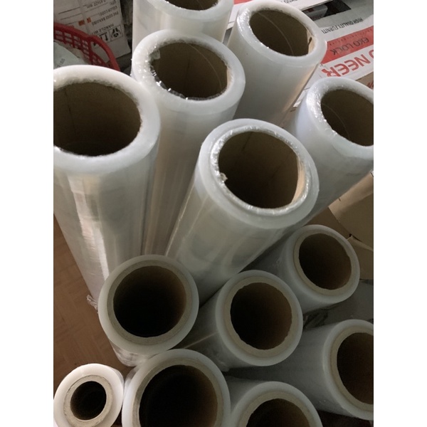 Màng nilong trong PE bọc hàng, màng chít quấn pallet dài 25-100cm