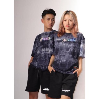 Áo thun form rộng tay lỡ unisex - tiedye phản quang 7 màu amanda