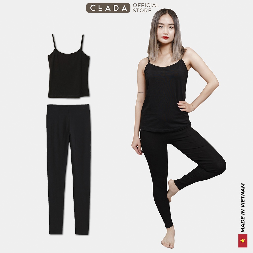 COMBO ÁO 2 DÂY COTTON, QUẦN LEGGING COTTON
