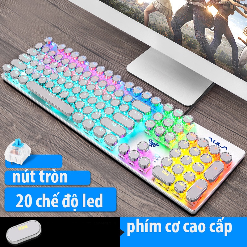 Bàn Phím Cơ Gaming Cho PC, Laptop Cao Cấp F2016 Nâng Cấp Có 20 Chế Độ Led GB Khác Nhau Chiến Mọi Game