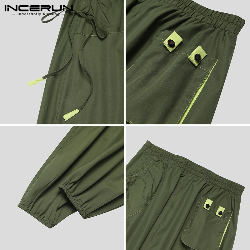 Quần Harem INCERUN Dáng Rộng Lưng Thun Ôm Cho Nam