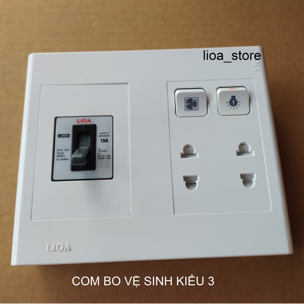 COMBO (Ổ CẮM + C/ TẮC + ÁT)PHÒNG VỆ SINH LẮP CHÌM CHỮ NHẬT