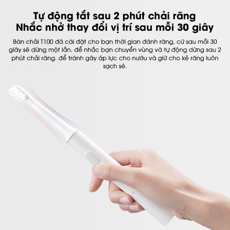 Bàn chải đánh răng điện xiaomi MijiaT100 hàng chính hãng 100%