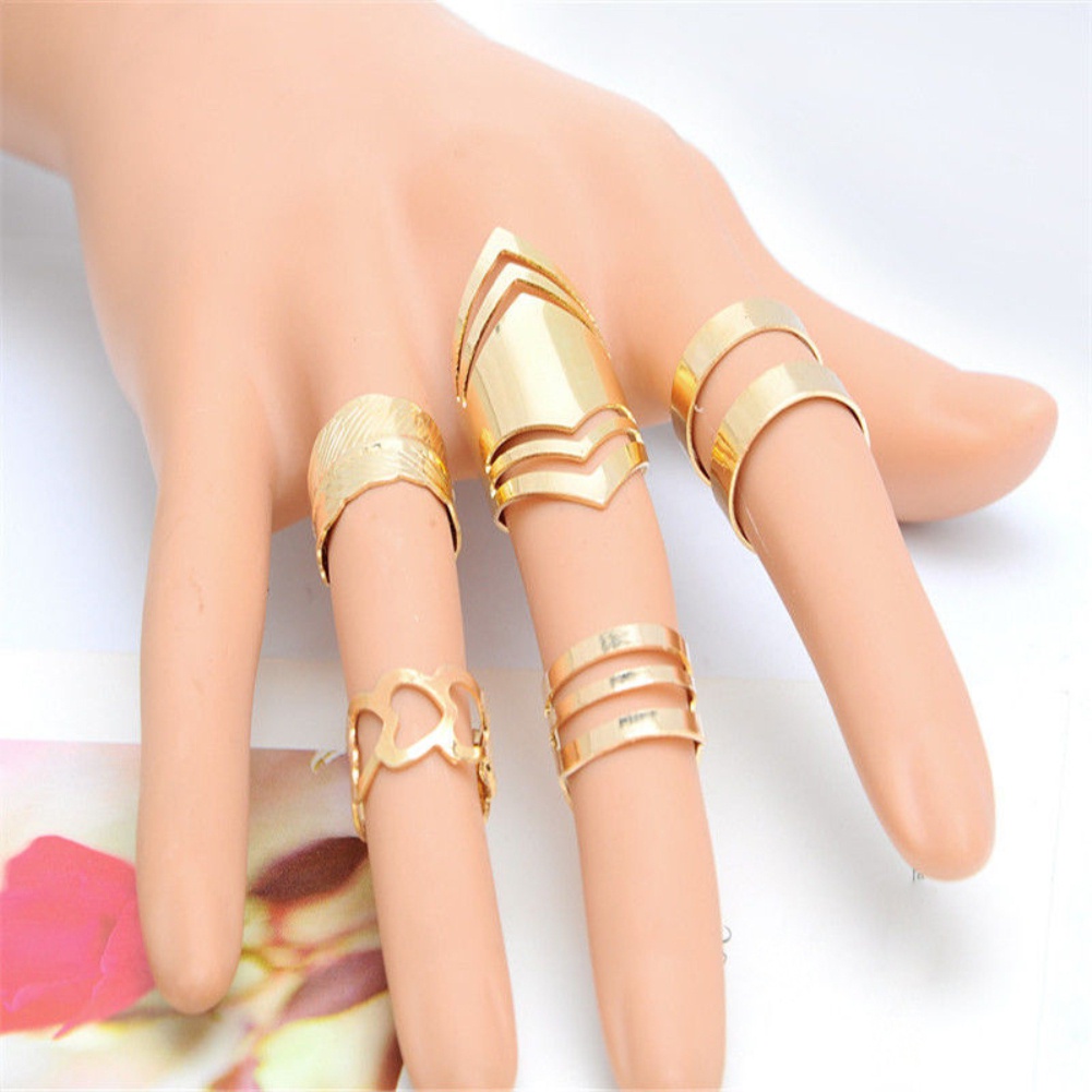 Bộ 5 nhẫn đốt ngón tay phong cách Hàn Quốc thời trang cho nữ