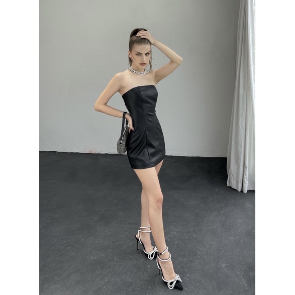 AYSERKRIS | Đầm Da Ngắn