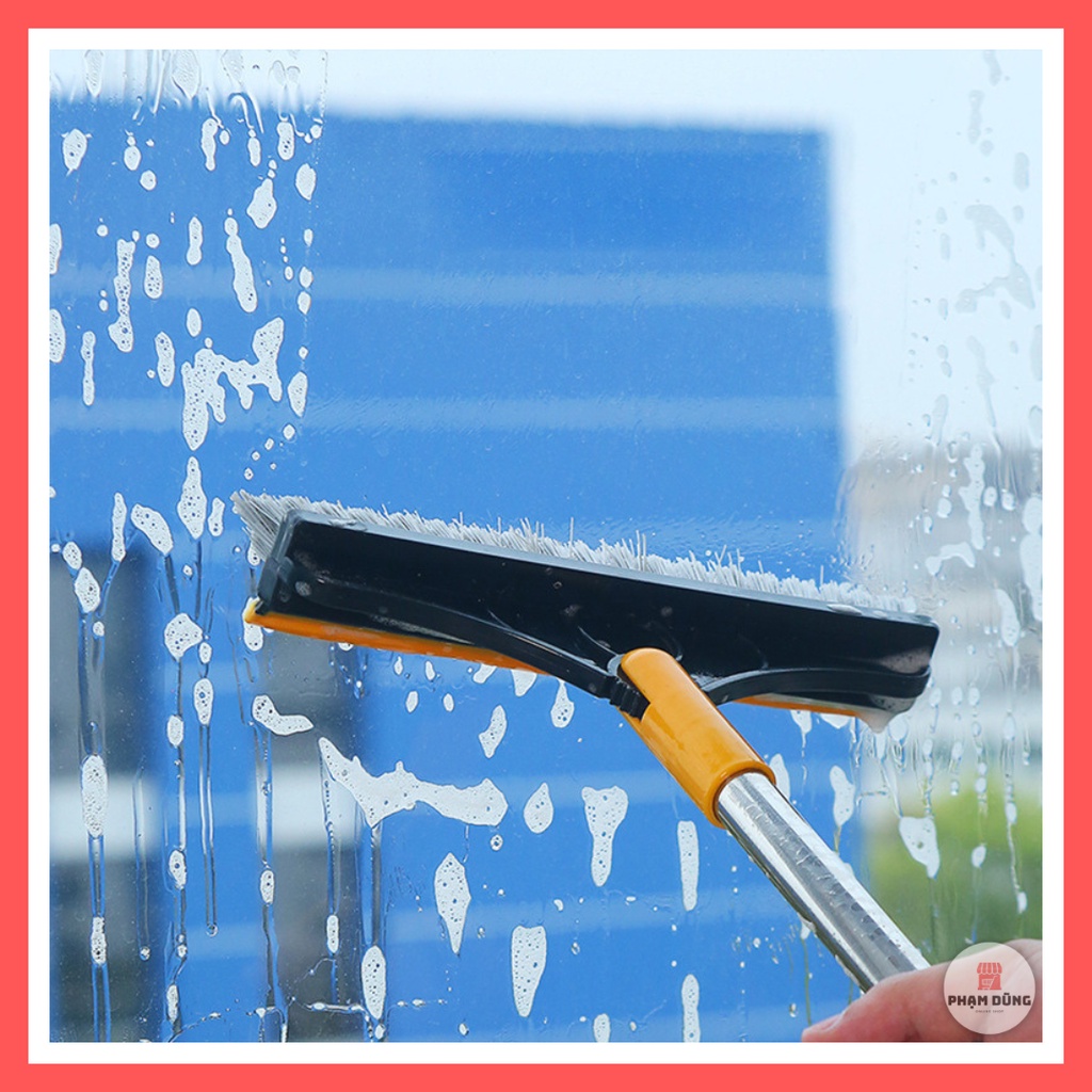 Cây lau sàn đa năng 2 trong 1 , chổi chà sàn , lau kính đa năng