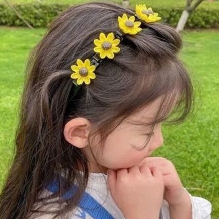 (CÀI TÓC) Băng Đô Cài Tóc Đính Hoa Xinh Xắn Cho Bé Gái. Bờm Tóc Đính Hoa Có Kẹp Tạo Đồ Phồng Siêu Xinh - #BANGDOCAITOC