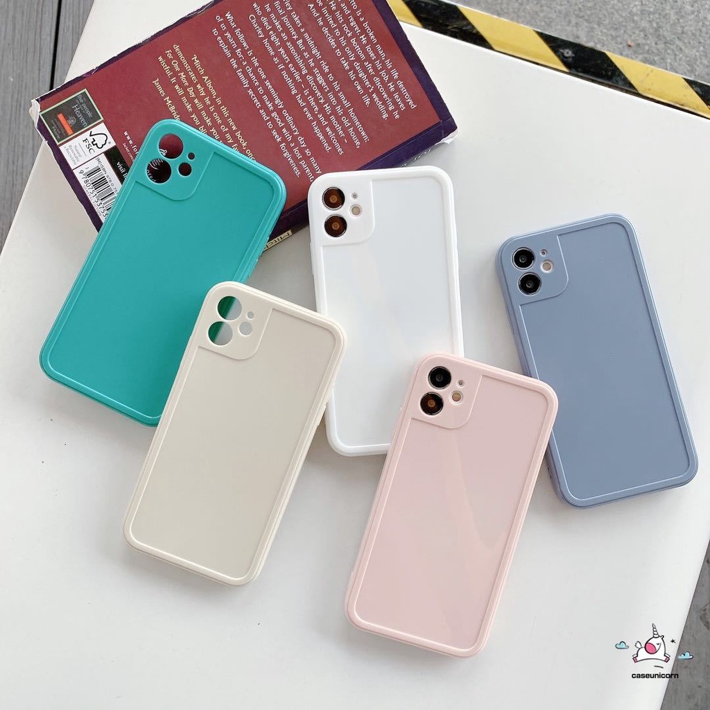 Ốp Điện Thoại TPU Mềm Màu Trơn Chống Sốc Cho Iphone 12 Pro Max 11 Pro Max Xs Xr 8 7plus Se