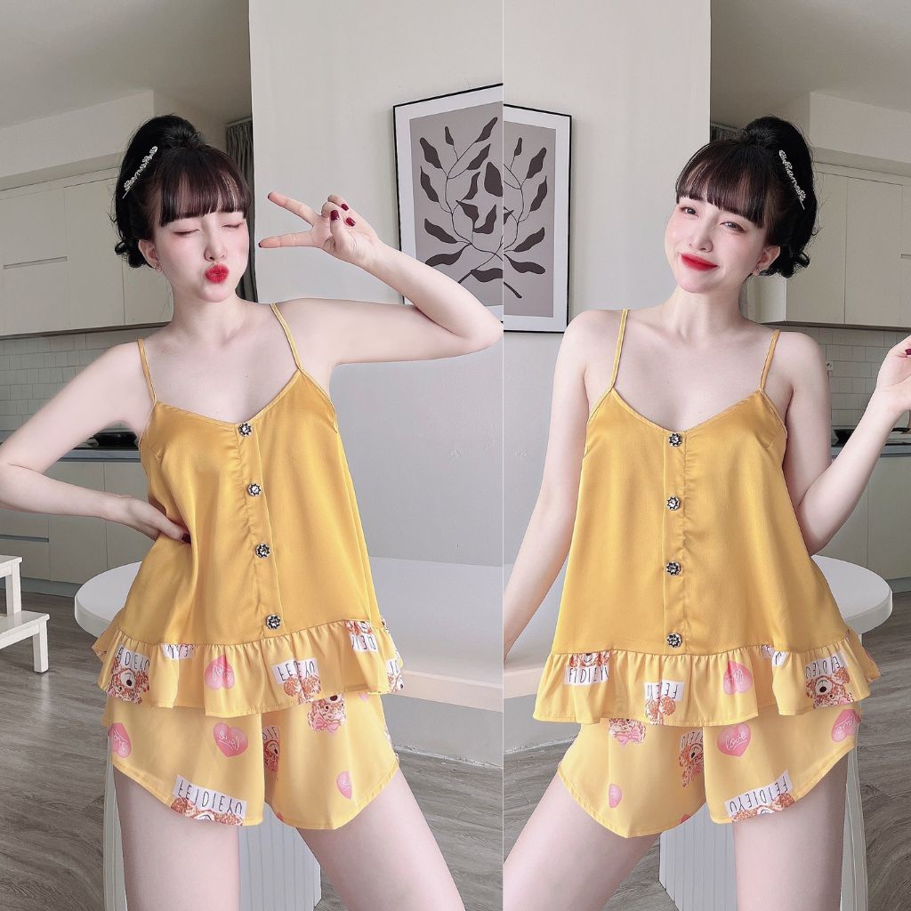 Đồ Ngủ Nữ BIGSIZE MIKY Đồ Ngủ Sexy lụa Satin cao cấp mềm mại xinh xắn < 65KG