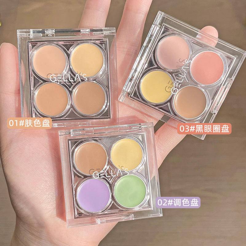 Bảng Kem Che Khuyết Điểm 3 Màu Dưỡng Ẩm Lâu Trôi Che Phủ Quầng Thâm Mụn Và Lỗ Chân Lông