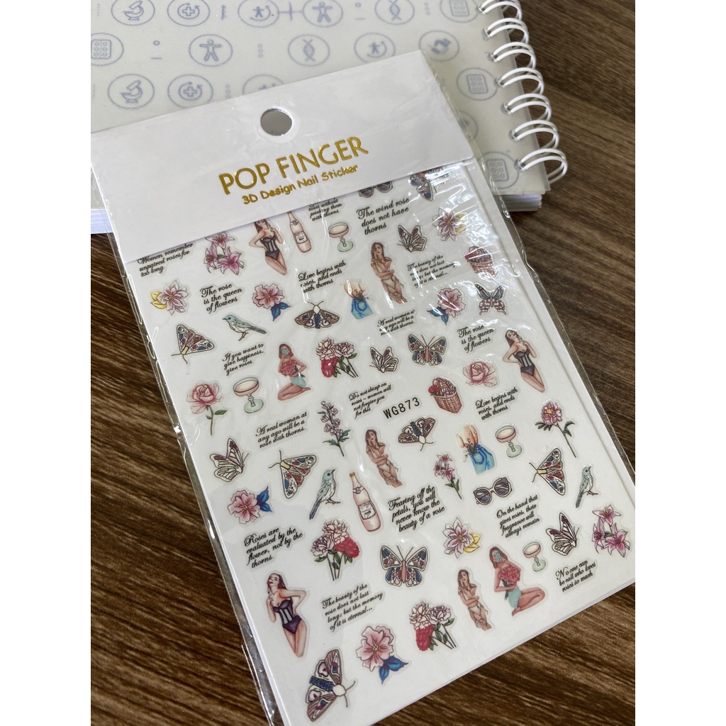 Sticker dán móng tay mặt người 2