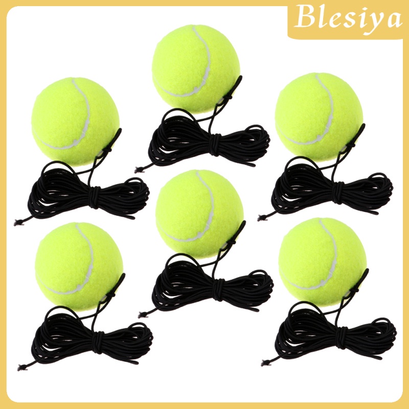 Set 6 Quả Bóng Tennis Kèm Dây Thay Thế Dành Cho Luyện Tập Tennis