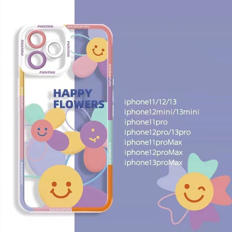 Ốp Điện Thoại Silicon TPU Mềm Trong Suốt Họa Tiết Dễ Thương Cho IPhone 14 13 12 11 Pro X XR XS Max SE 6 6S 7 8 Plus