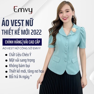 Áo Vest nữ công sở chất liệu Chéo Ý cao cấp EMVY FASHION A13
