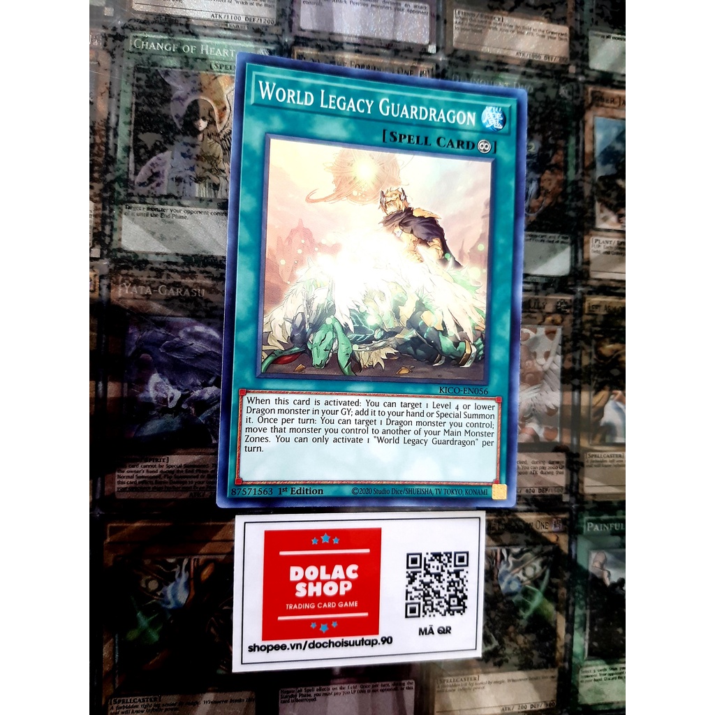 [ ĐỖ LẠC SHOP ] Thẻ Bài Yugioh Spell World Legacy Guardragon - KICO-EN056 - Super Rare 1st Edition