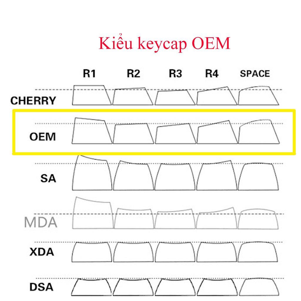 Phím Keycap Lẻ Xuyên Led Mix Theo Sở Thích OEM Bàn Phím Cơ ABS