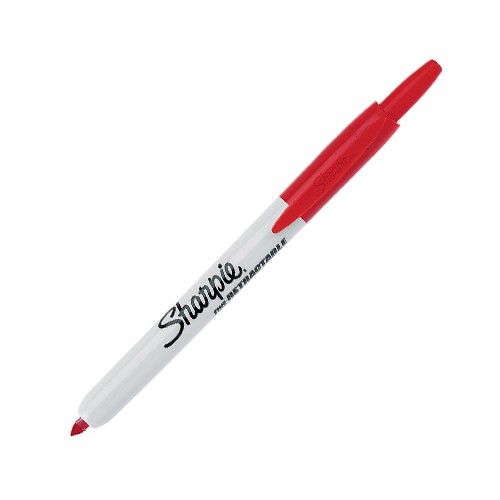 Bút lông dầu ngòi bấm vẽ đa chất liệu Sharpie Retractable Fine Point 0.9mm (Cây lẻ)