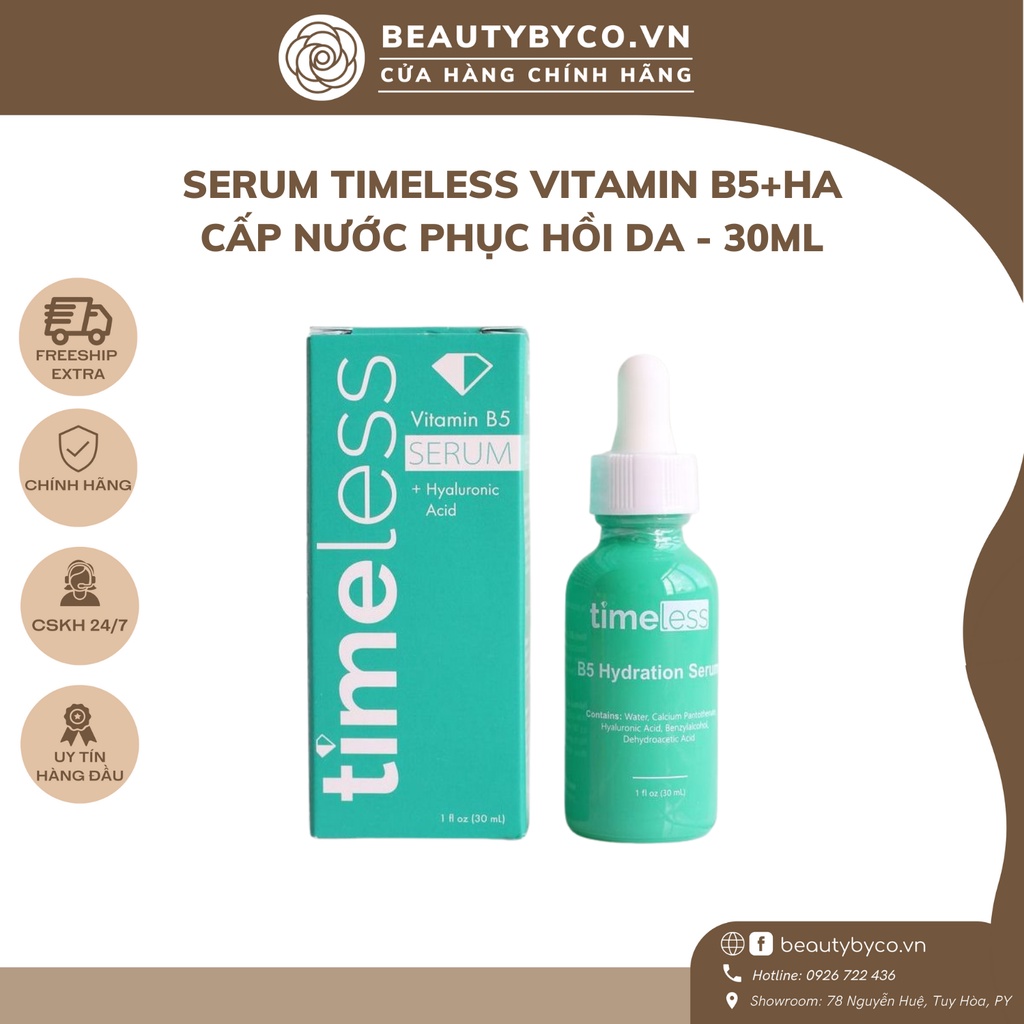[Chính Hãng] Serum Timeless B5 Tinh chất Timeless Vitamin B5 + Hyaluronic Acid 30mL
