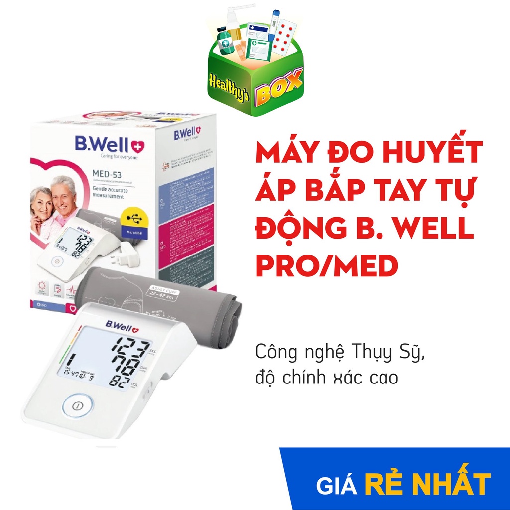 Máy đo huyết áp tự động B.Well Thụy Sỹ - Chính xác, bền bỉ, bảo hành 5 năm
