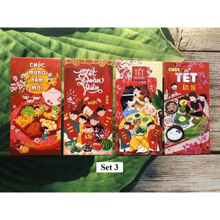 [Thanh lý giá rẻ] [Tặng giấy bóng kiếng] Combo 1000/2000 bao lì xì Tết