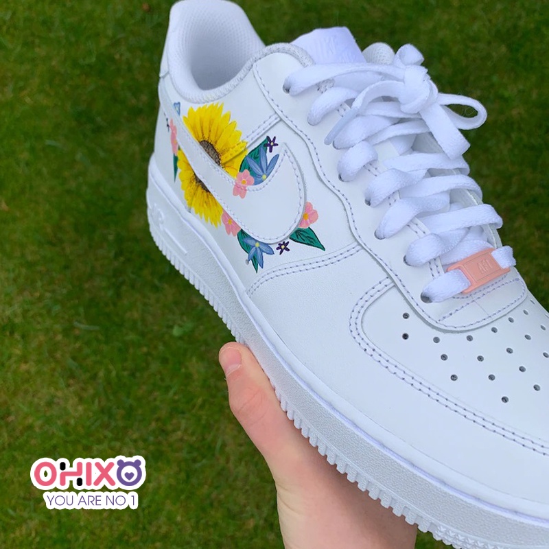 Giày Custom AF1 Thể Thao Nữ Sneaker Hàn Quốc Chất Đẹp Đế Bằng OHIXO AFC16