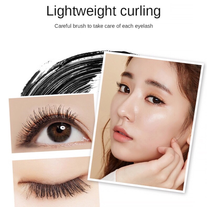 Mascara Đầu Cọ Nhỏ Siêu Mảnh Làm Cong Mi Và Chống Thấm Nước