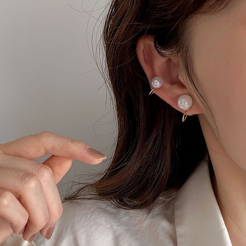 MOCHASHUKhuyên tai Mochashu dạng kẹp không đau đính hạt ngọc trai nhân tạo thời trang mùa hè sang trọng dành cho nữ