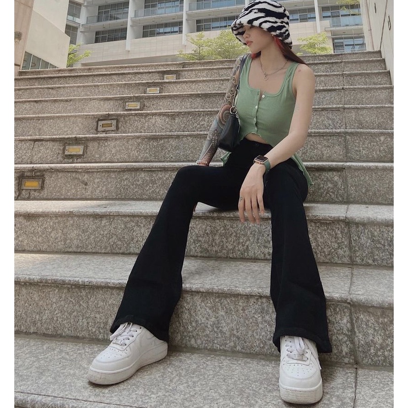 QUẦN JEAN ỐNG LOE CO DÃN (JEAN 08), size SML, Hàng sẵn
