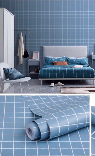 10M giấy dán tường  kẻ ô keo sẵn khổ 45 cm | BigBuy360 - bigbuy360.vn