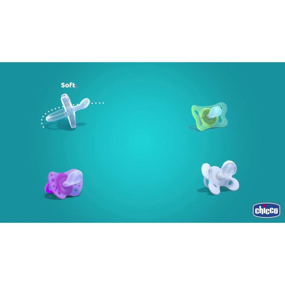 Ty ngậm Chicco, ty ngậm Silicon Physio Soft Xanh