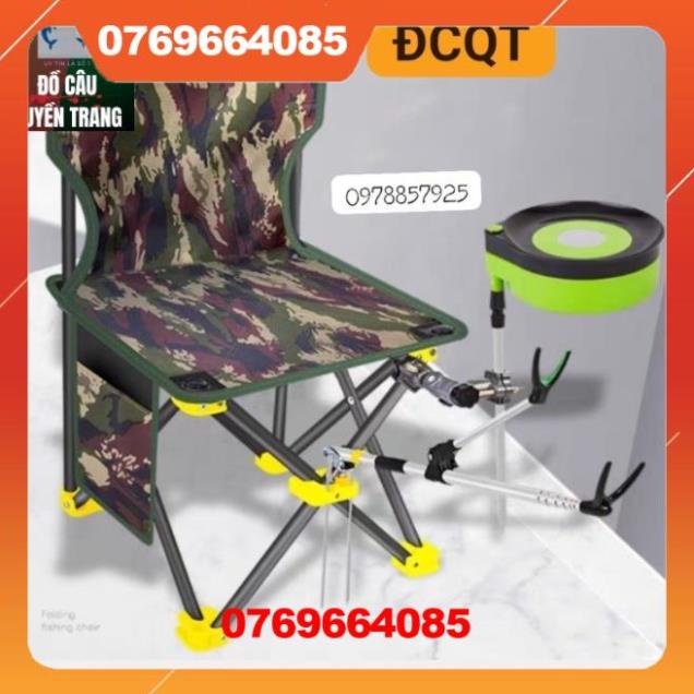 Bộ ghê câu cá chống cần tay khay trộn mồi, combo ghế ngồi,chống cần, bát trộn mồi cao cấp -Đ𝗢̂̀𝗖𝗔̂𝗨⑦①③