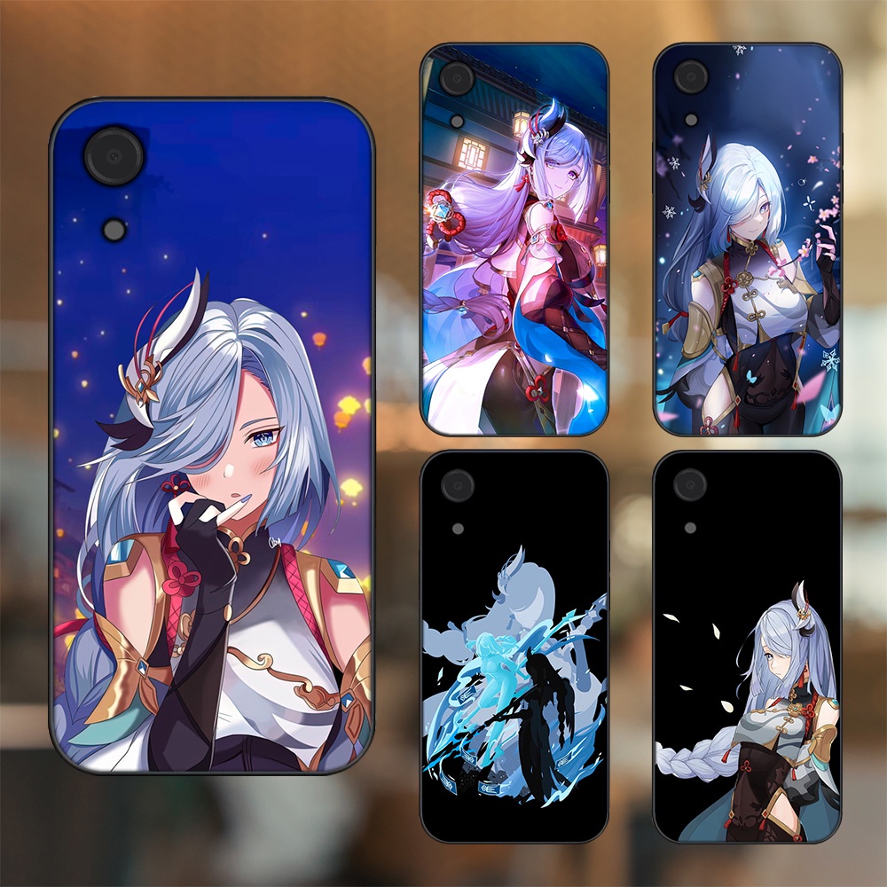 Ốp lưng Samsung A03 Core viền đen in hình Shenhe Genshin Impact