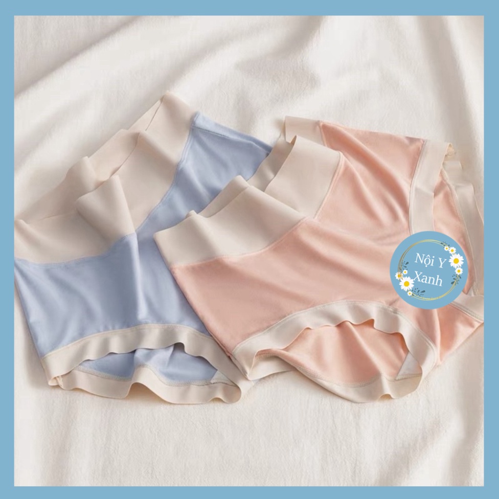 Quần Lót Nữ ❤️Quần Lót Cotton Su Cạp Cao mềm mại kháng khuẩn sexy gợi cảm 789 Nội Y Xanh chất thoáng mát cao cấp