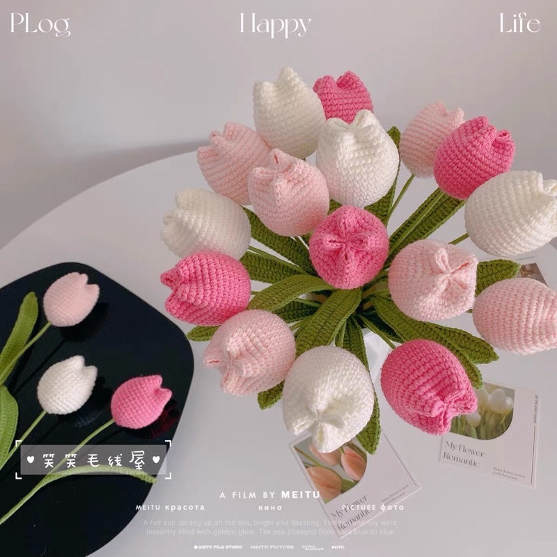 Hoa Len Tulip 1 Bông Lẻ Xinh Xắn