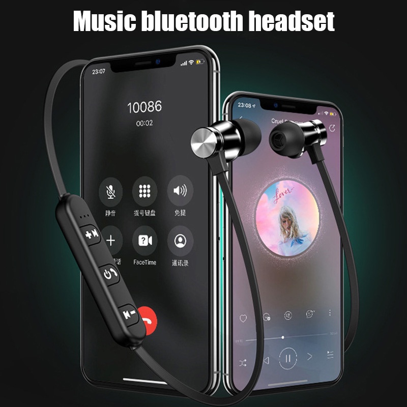 Tai Nghe Nhét Tai Bluetooth Không Dây Có Nam Châm Hít Chống Thấm Nước Cho Điện Thoại