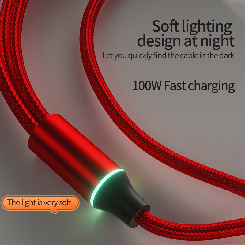 Cáp sạc nhanh KAXOE 100W 6A 3 trong 1 Micro Usb Type-C thích hợp cho Ip