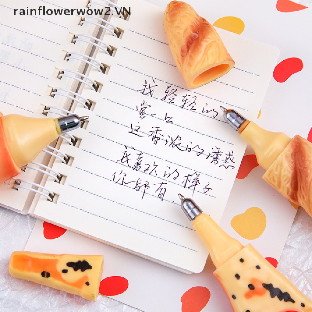 Bút bi hình bánh mì / pizza / bánh sừng bò dễ thương tiện dụng cho văn phòng