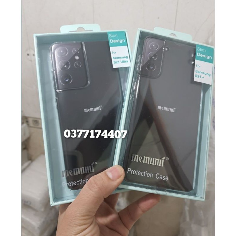 Ốp lưng Memumi Slim Desing cho Samsung S22 Ultra, S21, S21 Plus, S21 Ultra siêu mỏng trong suốt không ố màu