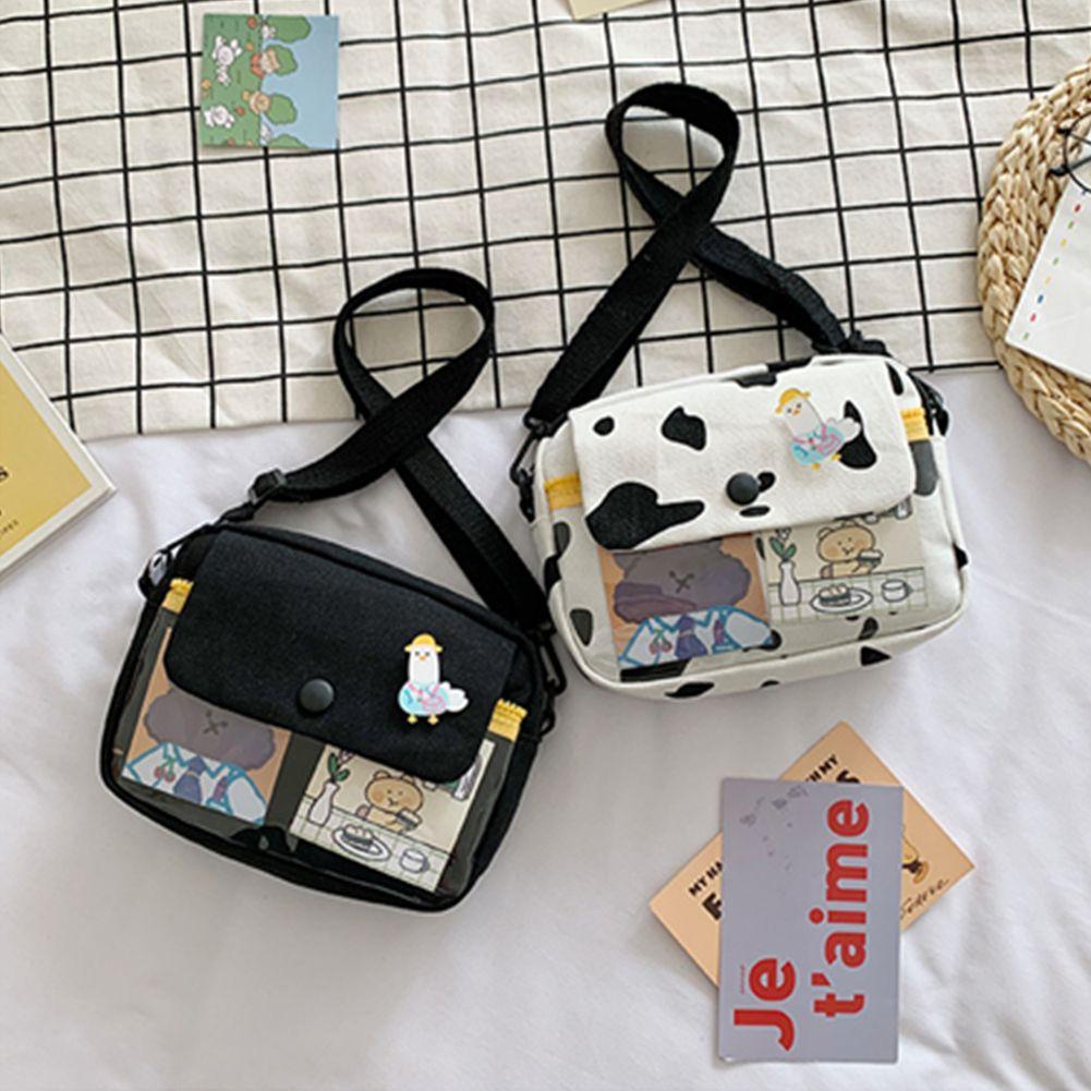 UUMIR Túi Đeo Chéo Họa Tiết Hoạt Hình Chú Vịt / Gấu Dễ Thương Phong Cách Nhật Bản