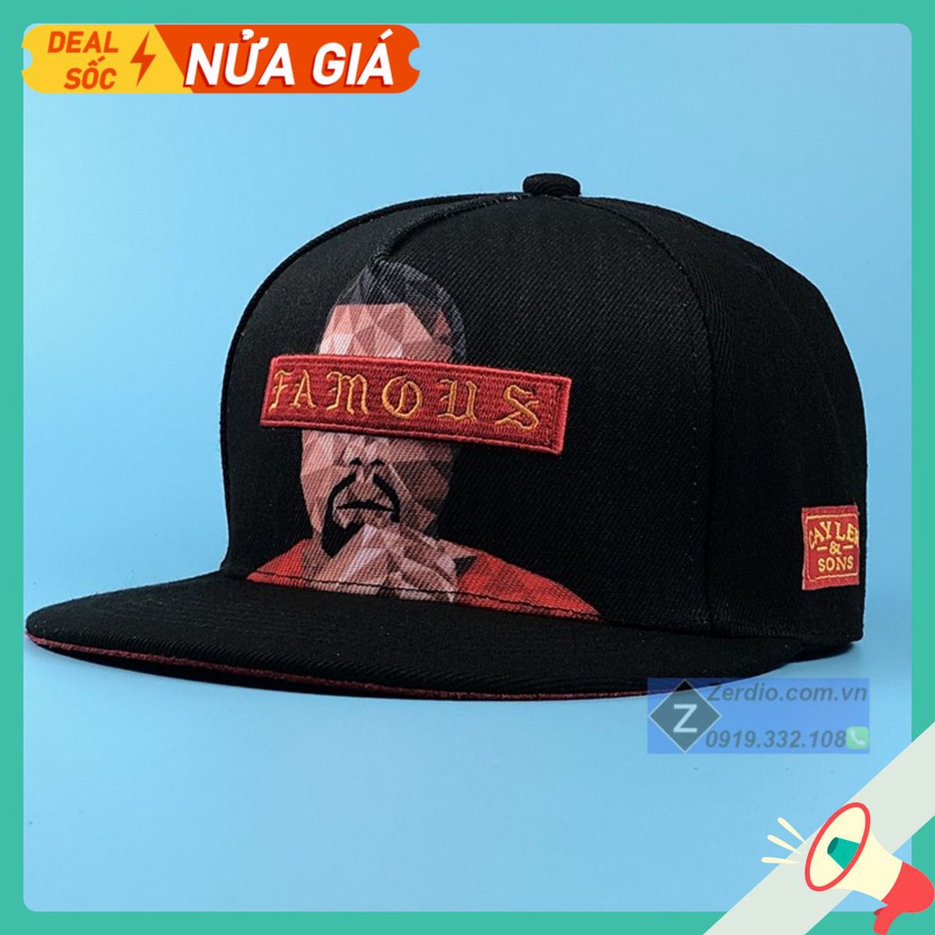 Nón Snapback Famous đen đẹp cho cả nam và nữ