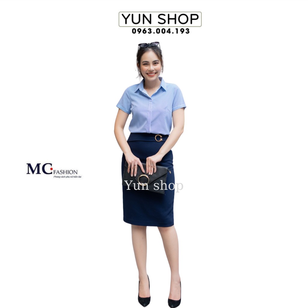 Chân Váy Công Sở Ôm Dáng - MC Fashion CV0371  Màu Tím Than