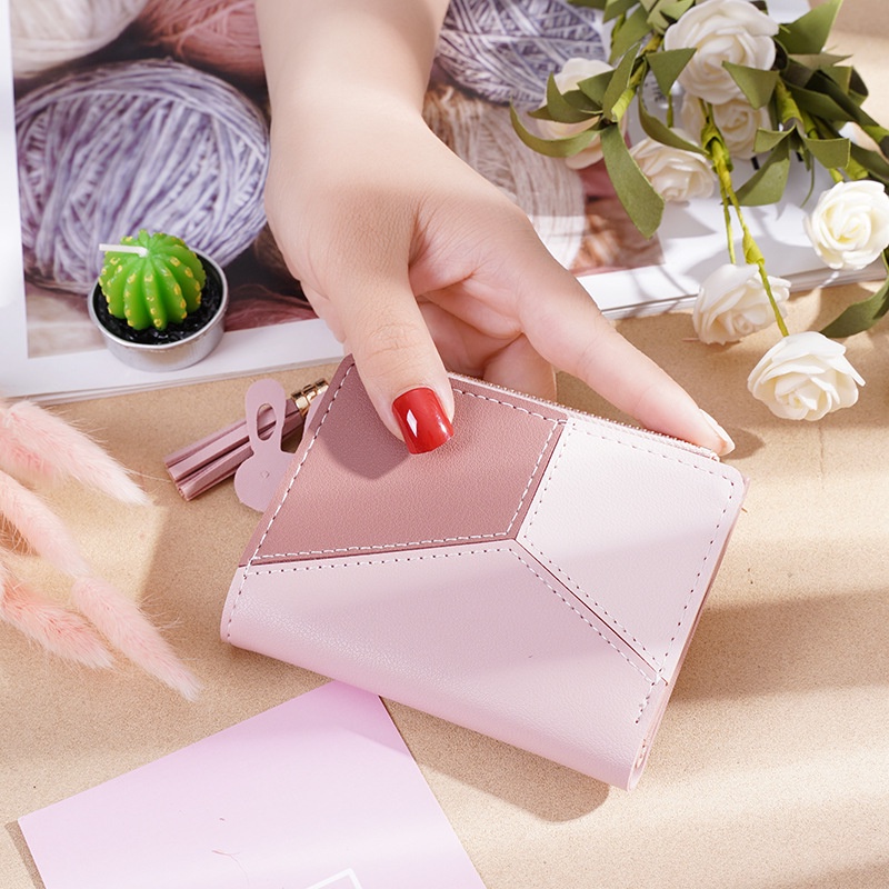 Ví nữ cầm tay cao cấp PaPu VN21 ,họa tiết da phối chỉ ,nhiều ngăn đựng vừa các loại giấy tờ